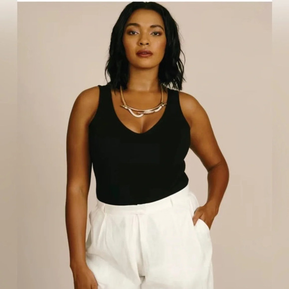 NWT 11 Honore’ Plus Size 2 Kerri Bodysuit 18-20 Black Snap bottom - Picture 1 of 9